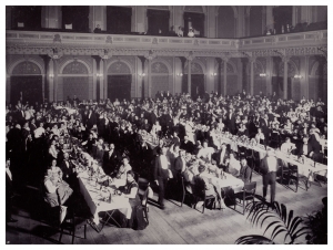 Afscheidsdiner op het Congres van de Wereldbond voor Vrouwenkiesrecht, Concertgebouw te Amsterdam, 20 juni 1908|||
