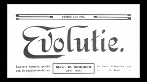 Voorpagina van Evolutie, februari 1926 (uitsnede)